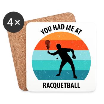 Racqueetball - Coasters (set of 4) - white - Front