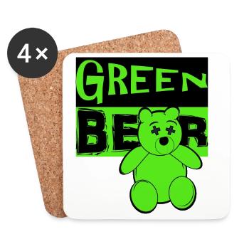 Green Bear - Dessous de verre (lot de 4) - blanc - Devant