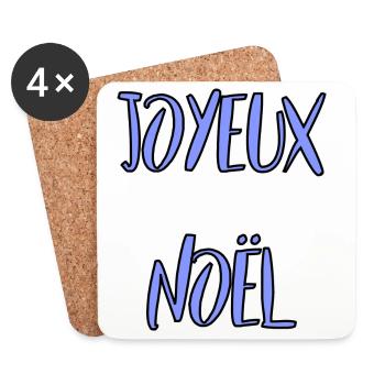 NOËL. ANNEE. ANNIVERSAIRE. RETRAITE. PAPA. MAMAM. - Dessous de verre (lot de 4) - blanc - Devant