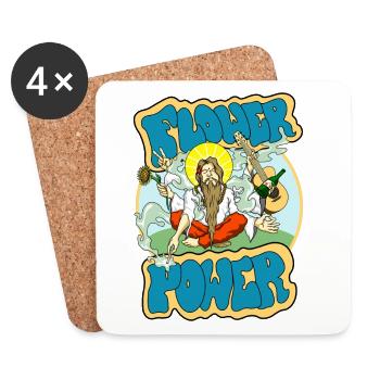 Le pouvoir des fleurs - Dessous de verre (lot de 4) - blanc - Devant