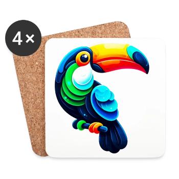 Toucan - Coasters (set of 4) - white - Front