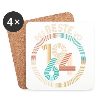 of the BEST of 1964 - the BEST of 1964, birthday - Coasters (set of 4) - white - Front