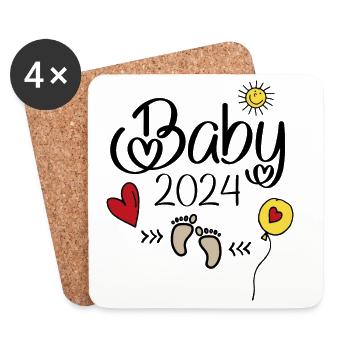 in 2024 - Coasters (set of 4) - white - Front