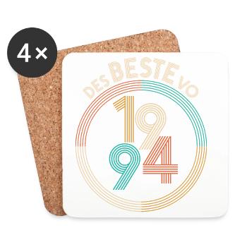 of the BEST of 1994 - the BEST of 1994, birthday - Coasters (set of 4) - white - Front