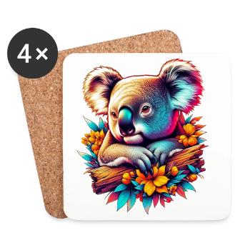 Koala - Untersetzer (4er-Set) - Weiß - Vorne