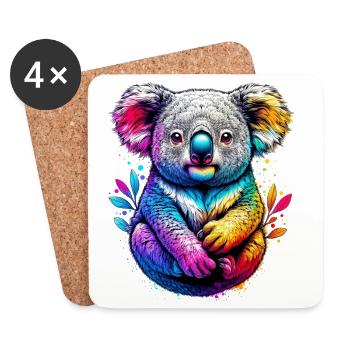 Koala - Untersetzer (4er-Set) - Weiß - Vorne