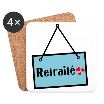 RUHESTAND. RUHESTAND. PENSIONIERT - Untersetzer (4er-Set) - Weiß - Vorne
