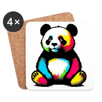 Panda - Untersetzer (4er-Set) - Weiß - Vorne