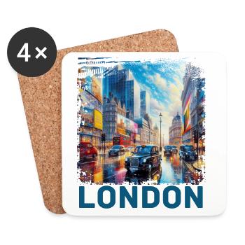 London - Coasters (set of 4) - white - Front