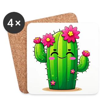 Cactus - Coasters (set of 4) - white - Front