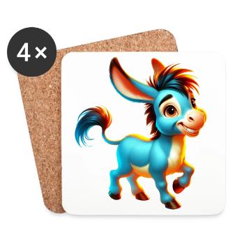 Donkey Mule - Coasters (set of 4) - white - Front
