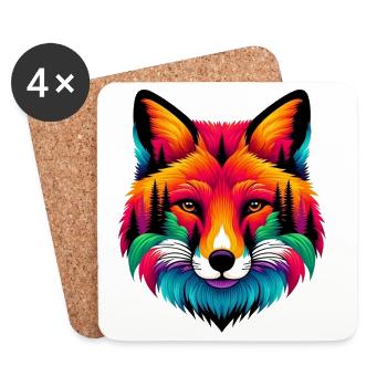 Fuchs - Untersetzer (4er-Set) - Weiß - Vorne