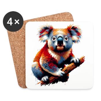 Koala - Coasters (set of 4) - white - Front