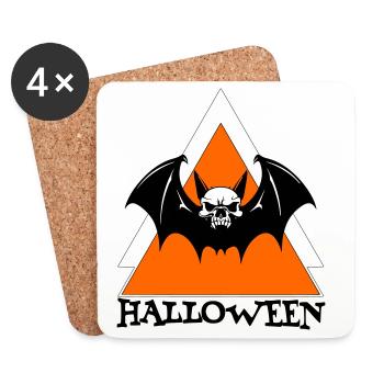 Halloween - Dessous de verre (lot de 4) - blanc - Devant