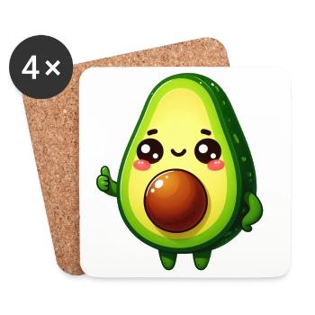 Avocado - Untersetzer (4er-Set) - Weiß - Vorne