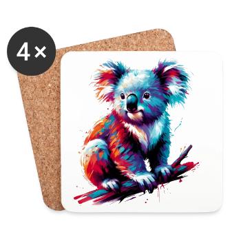 Koala - Coasters (set of 4) - white - Front