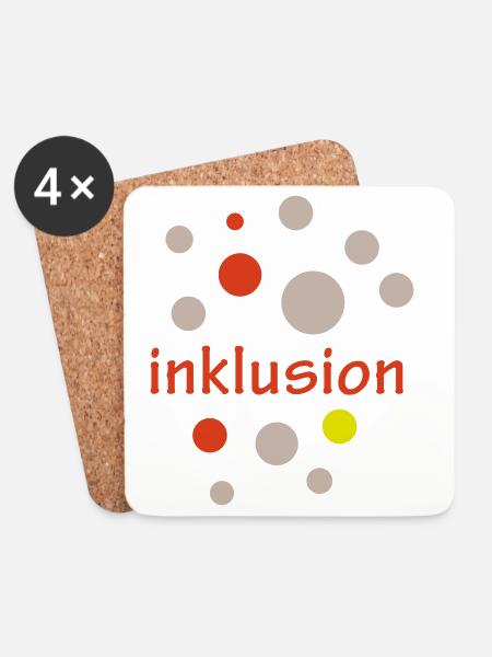 Inklusion - Untersetzer (4er-Set) - Weiß