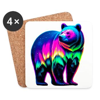 Bear - Coasters (set of 4) - white - Front