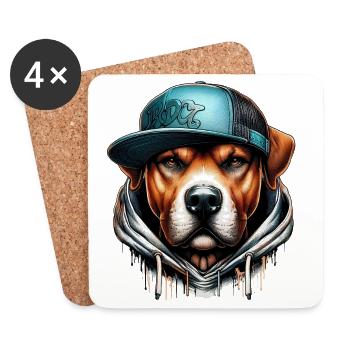 Dog - Coasters (set of 4) - white - Front