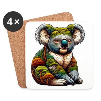 Koala - Untersetzer (4er-Set) - Weiß - Vorne