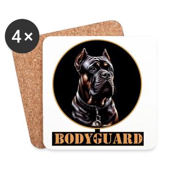 Bodyguard Cane Corso Portrait - Untersetzer (4er-Set) - Weiß - Vorne