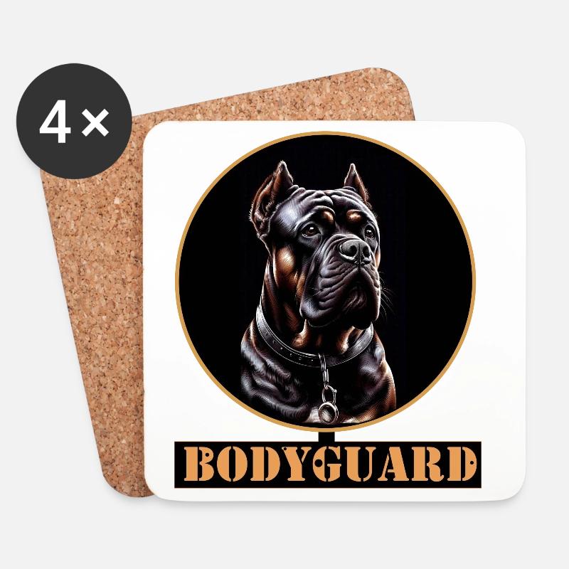 Bodyguard Cane Corso Portrait - Untersetzer (4er-Set) - Weiß
