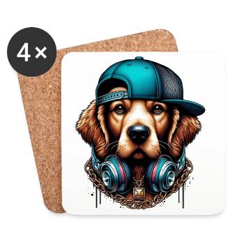 Dog - Coasters (set of 4) - white - Front