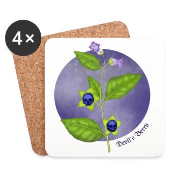 Devil's Berry - Coasters (set of 4) - white - Front