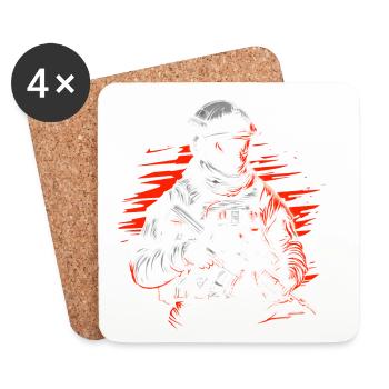 Special Forces - Coasters (set of 4) - white - Front