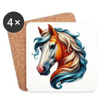 Horse - Coasters (set of 4) - white - Front
