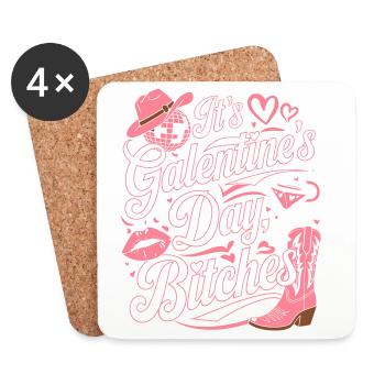 Galentine's Day Funny Party - Coasters (set of 4) - white - Front