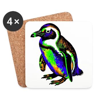 Pingouin - Dessous de verre (lot de 4) - blanc - Devant