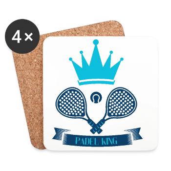 Lustiges Geschenk für Padelspieler, Geschenk für den Padelkönig - Untersetzer (4er-Set) - Weiß - Vorne