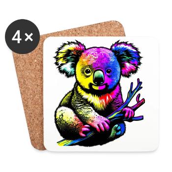Koala - Untersetzer (4er-Set) - Weiß - Vorne