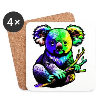Koala - Coasters (set of 4) - white - Front