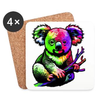 Koala - Untersetzer (4er-Set) - Weiß - Vorne
