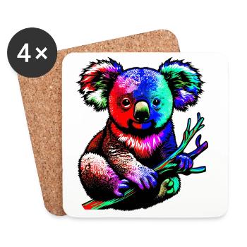 Koala - Untersetzer (4er-Set) - Weiß - Vorne