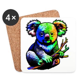 Koala - Coasters (set of 4) - white - Front
