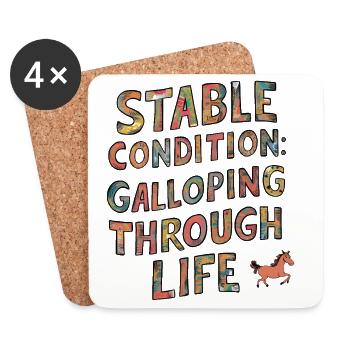 Stable condition: Galloping through life - Untersetzer (4er-Set) - Weiß - Vorne