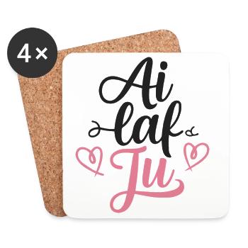 i laf ju - Coasters (set of 4) - white - Front