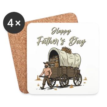 Happy Father's Day - Coasters (set of 4) - white - Front