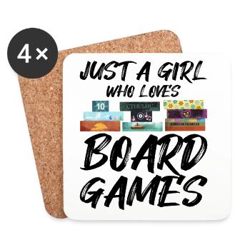 funny motif with saying - Coasters (set of 4) - white - Front