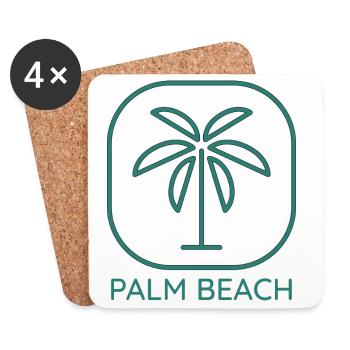 Palm Beach Beach Holidays - Coasters (set of 4) - white - Front