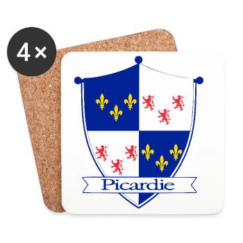 Picardie - Dessous de verre (lot de 4) - blanc - Devant