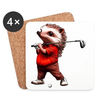 Golf du hérisson - Dessous de verre (lot de 4) - blanc - Devant