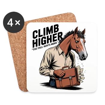 Business Horse - Coasters (set of 4) - white - Front