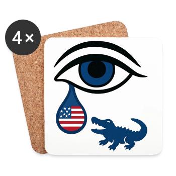 Florida Tear - Coasters (set of 4) - white - Front