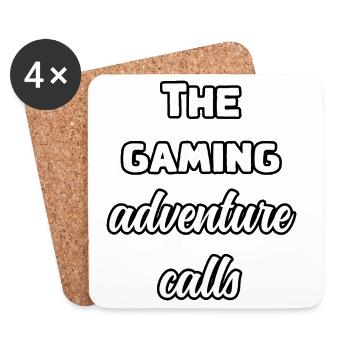Epic Gaming Adventure Awaits Fantasy Quest	 - Coasters (set of 4) - white - Front
