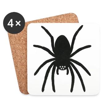 Spider Painting - Coasters (set of 4) - white - Front