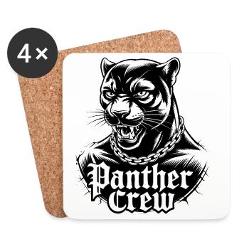 Puissance de l’équipage Panther - Dessous de verre (lot de 4) - blanc - Devant